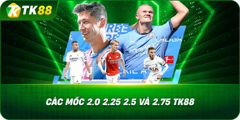 Các Mốc 2.0 2.25 2.5 Và 2.75 Trên Kèo Tài Xỉu